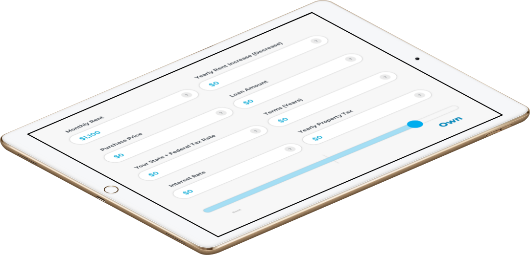 lite Valley Credit Union mortgage calculator on an iPad